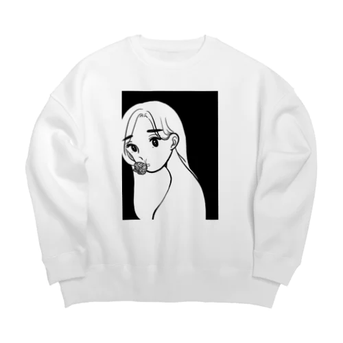 オオゴマダラちゃんと..... Big Crew Neck Sweatshirt