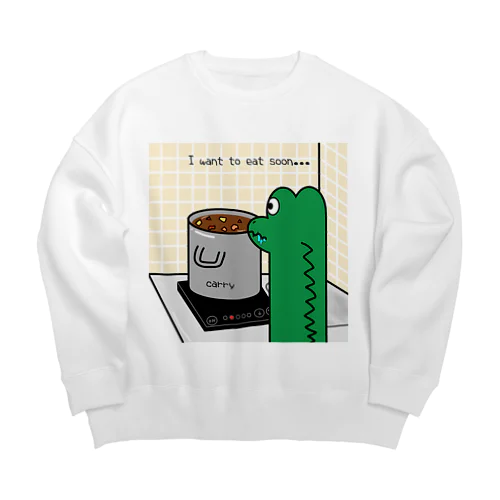 カレーを作る鰐 Big Crew Neck Sweatshirt