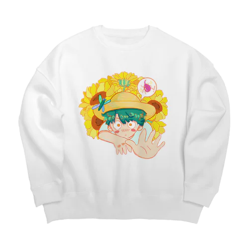 夏のカブトムシ狩り Big Crew Neck Sweatshirt