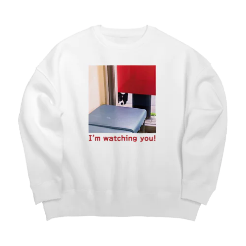 I'm watching you! ~赤いポストの下から編~ Big Crew Neck Sweatshirt