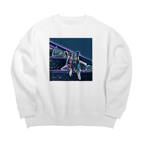 むくむに  - 月光ver. - Big Crew Neck Sweatshirt