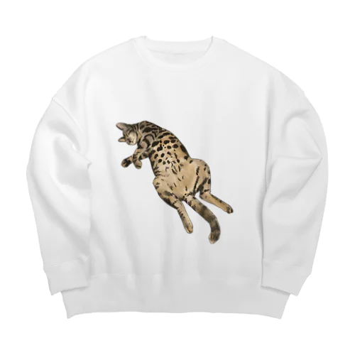 すやすや竹千代くん　ナナメ Big Crew Neck Sweatshirt