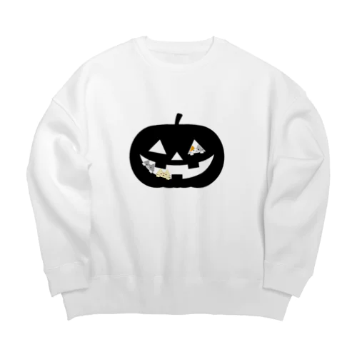 かぼちゃにゃ(シルエット) Big Crew Neck Sweatshirt