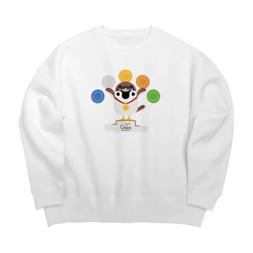 競技　おしゃべり Big Crew Neck Sweatshirt