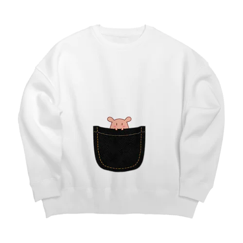 めんだこぽけっと(くろ) Big Crew Neck Sweatshirt