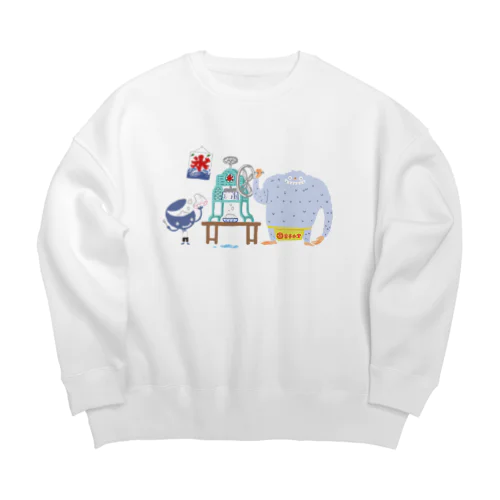 家亭氷室のかき氷 Big Crew Neck Sweatshirt