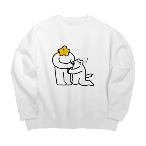 ほしねこ（ぎゅ） Big Crew Neck Sweatshirt