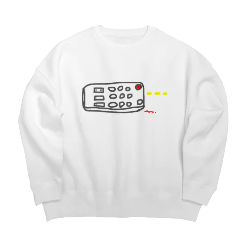 ねぇリモコンどこやった？ Big Crew Neck Sweatshirt