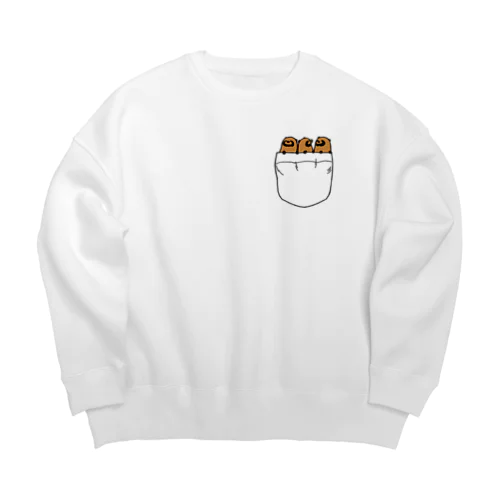 ポケたぬ Big Crew Neck Sweatshirt