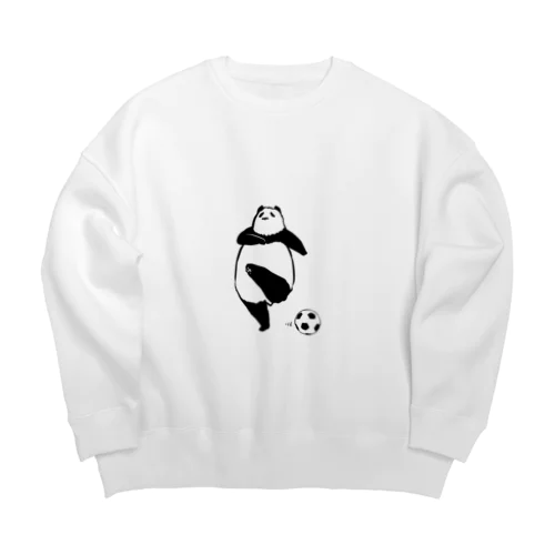 空振りパンダ Big Crew Neck Sweatshirt