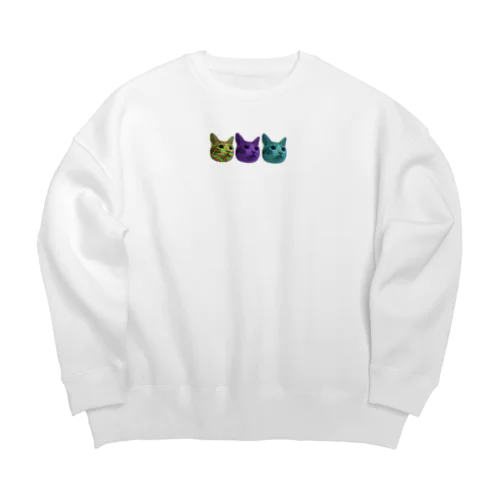 うちのえもいねこ Big Crew Neck Sweatshirt