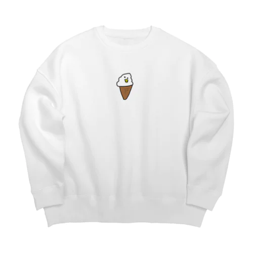 ソフトクリームなへんげんじざいくん Big Crew Neck Sweatshirt