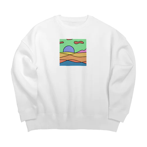 背景 Big Crew Neck Sweatshirt