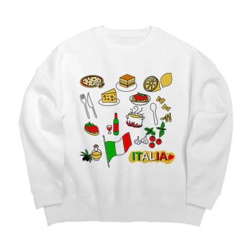 I love Italy Big Crew Neck Sweatshirt