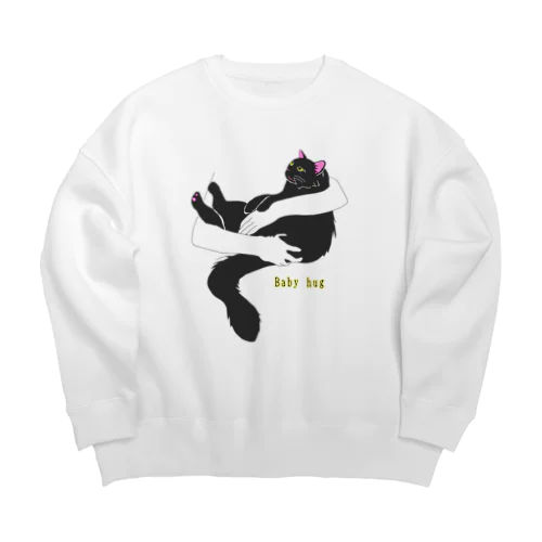 Baby hug にゃんこ Big Crew Neck Sweatshirt