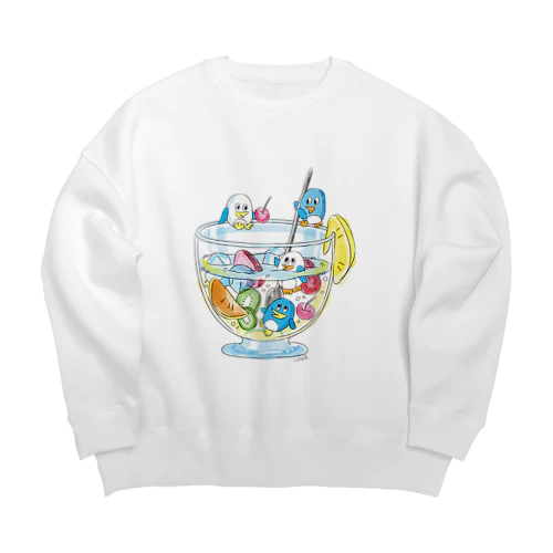 ペンギンとフルーツサワー Big Crew Neck Sweatshirt