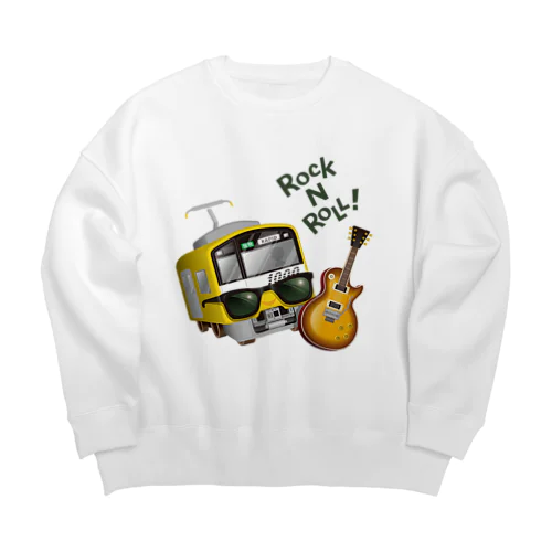 黄色い電車 「 音楽大好き ! 」 Big Crew Neck Sweatshirt