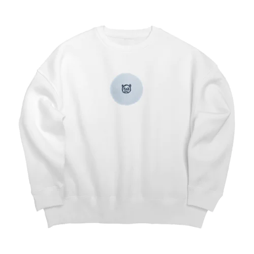 meeting panda ロゴ Big Crew Neck Sweatshirt