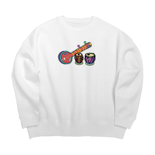 カラフルシタールタブラ Big Crew Neck Sweatshirt