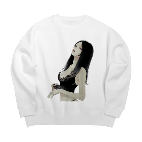 Sheer 背景なし Big Crew Neck Sweatshirt