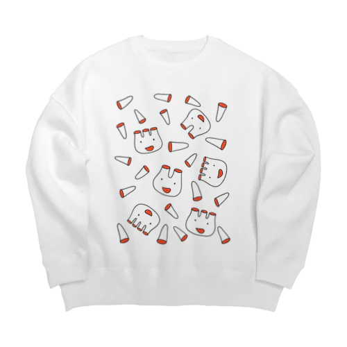 うさちゃんパニック Big Crew Neck Sweatshirt