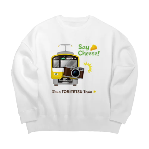 撮り鉄電車 Big Crew Neck Sweatshirt