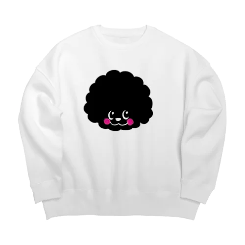 黒プーぷぅちゃん Big Crew Neck Sweatshirt