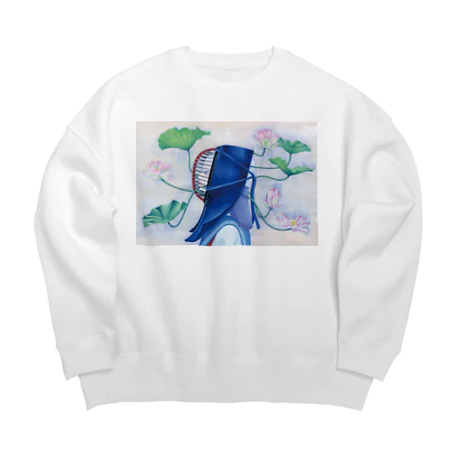 花に寄生される少女 Big Crew Neck Sweatshirt