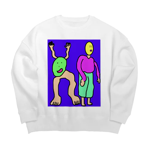 もへもへランド Big Crew Neck Sweatshirt