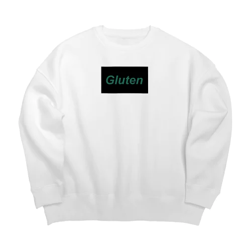 グルテン（黒） Big Crew Neck Sweatshirt