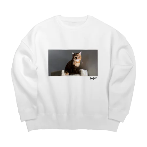 光と猫 Big Crew Neck Sweatshirt