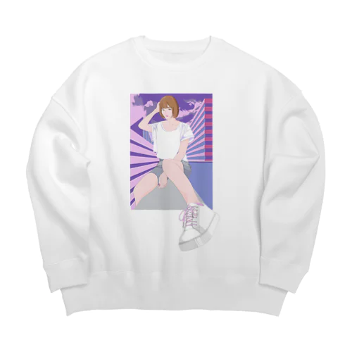 Girl 3D Big Crew Neck Sweatshirt