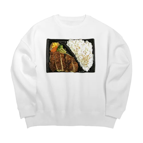 チキンソテー弁当 Big Crew Neck Sweatshirt