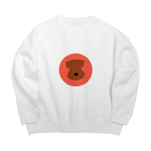 犬　オレンジ　エアデール　テリア　 Big Crew Neck Sweatshirt