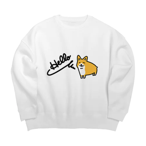 コーギーのはなちゃん Big Crew Neck Sweatshirt