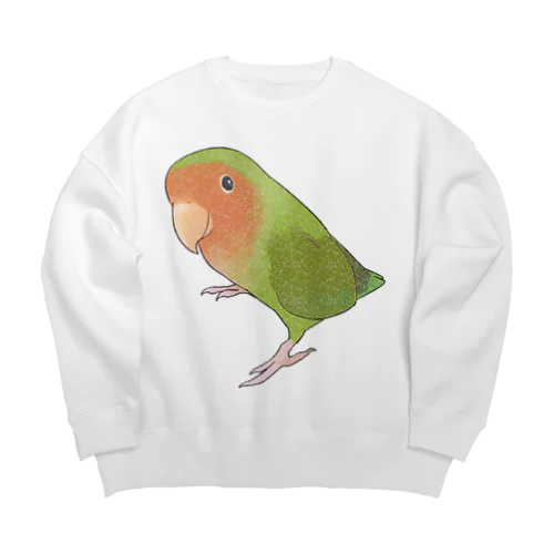 見つめるコザクラインコちゃん【まめるりはことり】 Big Crew Neck Sweatshirt