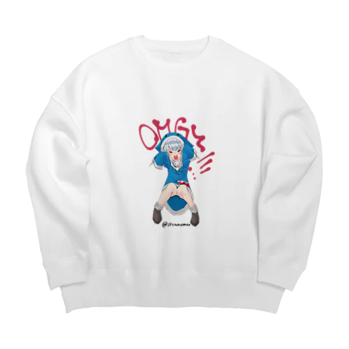 サメイラスト Big Crew Neck Sweatshirt