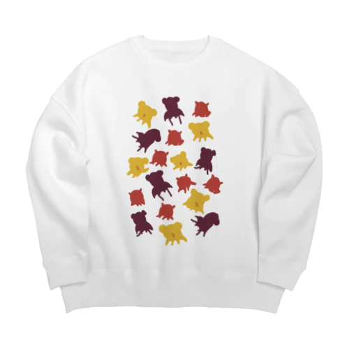 たこたこたこシルエット Big Crew Neck Sweatshirt