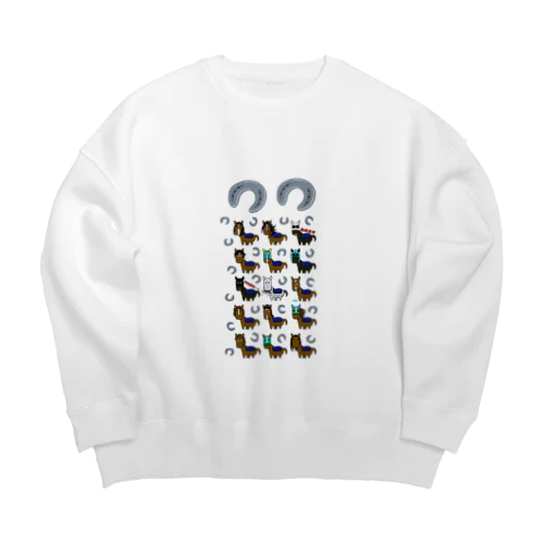 バンコの人気馬 Big Crew Neck Sweatshirt