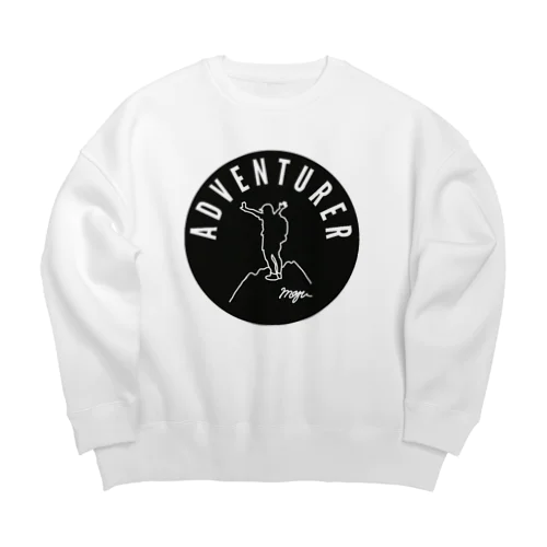 誰もが冒険家グッズ（黒丸ver) Big Crew Neck Sweatshirt