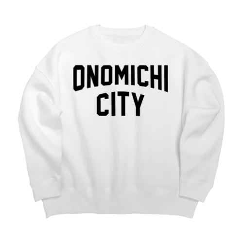 尾道市 ONOMICHI CITY ロゴブラック Big Crew Neck Sweatshirt