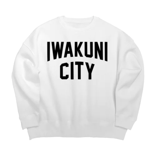 岩国市 IWAKUNI CITY　ロゴブラック Big Crew Neck Sweatshirt