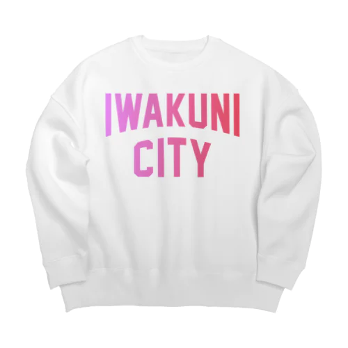 岩国市 IWAKUNI CITY ロゴピンク Big Crew Neck Sweatshirt