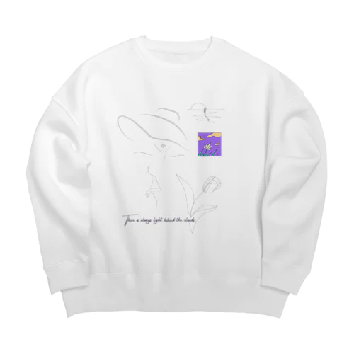 There is always light behind the clouds. Big Crew Neck Sweatshirt