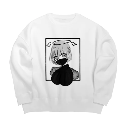 天使マスクちゃん Big Crew Neck Sweatshirt