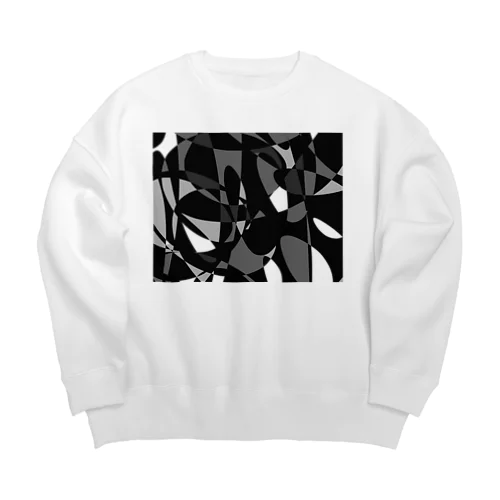 モノクロ自由形-2 Big Crew Neck Sweatshirt