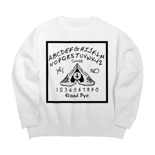 ウィジャボード　Ouija　白 Big Crew Neck Sweatshirt