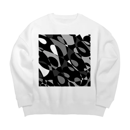 モノクロ自由形-5 Big Crew Neck Sweatshirt