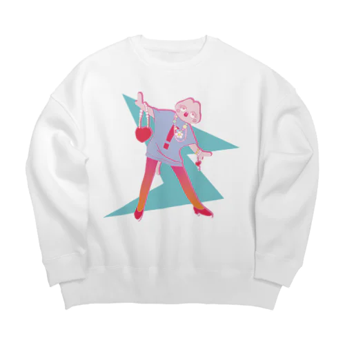 ねりねこちゃん・あかん！ Big Crew Neck Sweatshirt