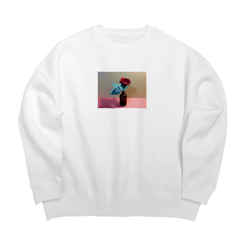 折り紙のバラ Big Crew Neck Sweatshirt